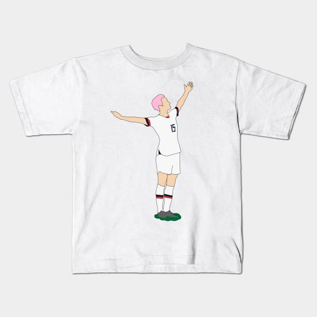 Rapinoe Celebration Kids T-Shirt by wlohaty